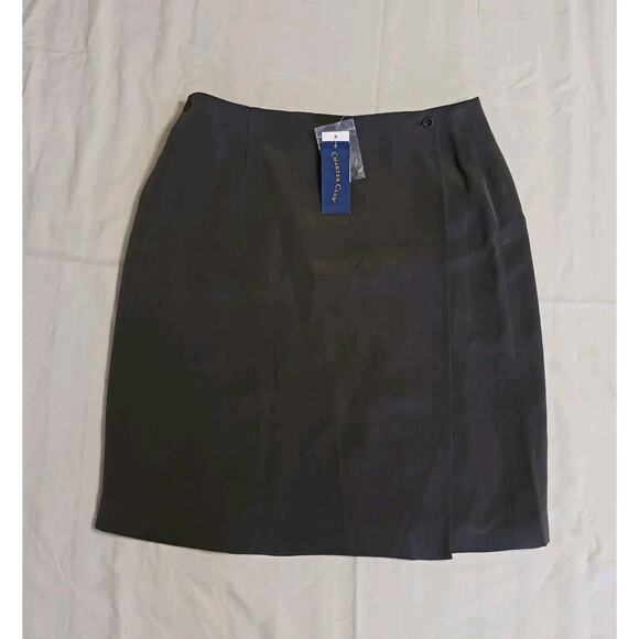 Charter Club Women's Size 14 Greenish Brown Midi Wrap Skirt 100% Silk NWT $65 - Picture 1 of 9